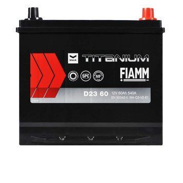 Автомобільний акумулятор FIAMM Titanium Black Asia (D23) 60Аh 540А R+ FIAMM-1280 фото