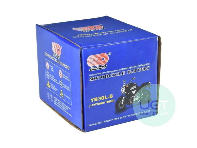 МОТО Аккумулятор OUTDO YB30L-B Ca/Ca 12V 30AH YB30L-В фото