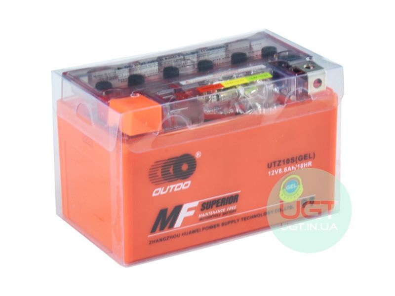 МОТО Аккумулятор OUTDO UTZ10S GEL 12V 8.6AH UTZ10S GEL фото