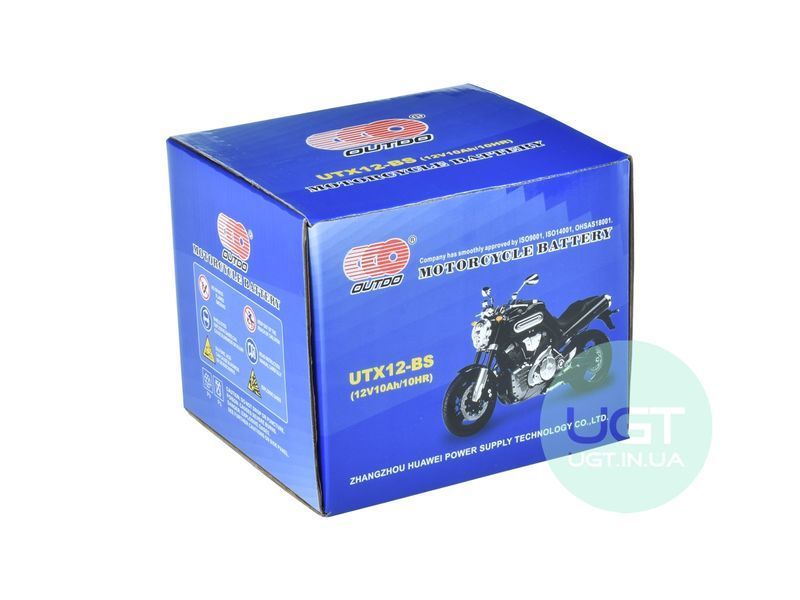 МОТО Акумулятор OUTDO UTX12-BS AGM Start&Stop 12V 10AH UTX12-BS фото
