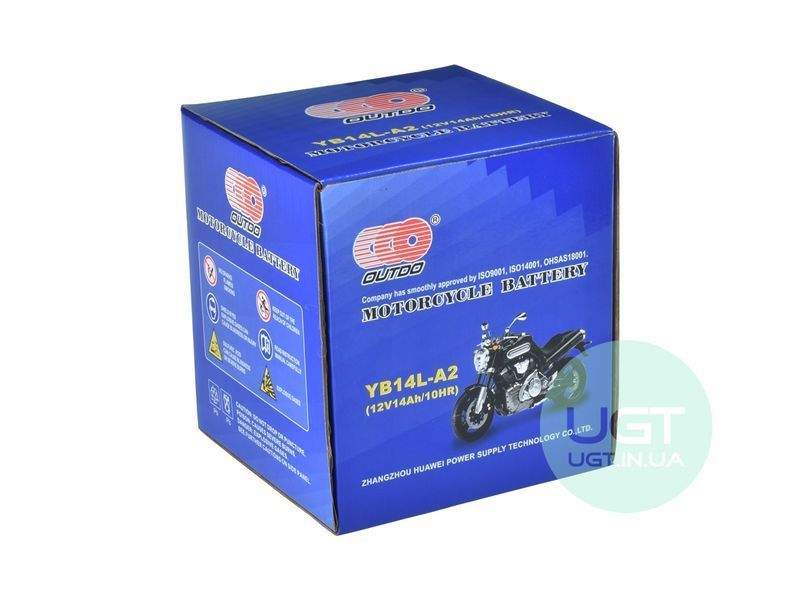 МОТО Аккумулятор OUTDO YB14L-A2 Ca/Ca 12V 14AH YB14L-A2 фото