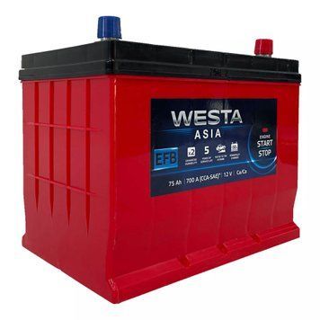 Автомобильный аккумулятор WESTA 6CT-75 АзЕ ASIA EFB R+ 719862 фото