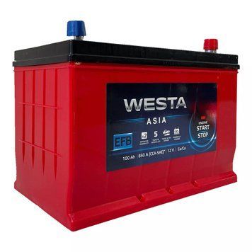 Автомобильный аккумулятор WESTA 6CT-100Ah EFB ASIA АзЕ R+ WAE100 фото