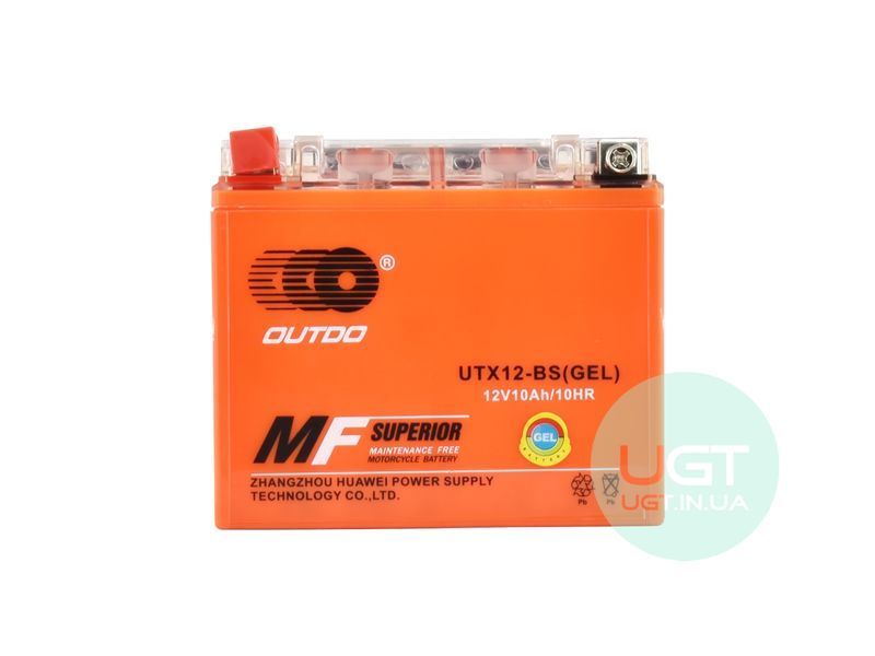 МОТО Акумулятор OUTDO UTX12-BS GEL 12V 10AH UTX12-BS GEL фото