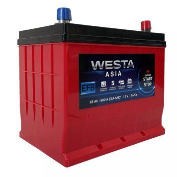 Автомобильный аккумулятор WESTA 6CT-65Ah EFB Asia АзЕ WAE650 фото