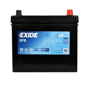 Автомобільний акумулятор EXIDE Start-Stop EFB Asia (EL604) 60Ah 520A R+ (D23) EXIDE-1474 фото