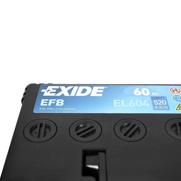 Автомобильный аккумулятор EXIDE Start-Stop EFB Asia (EL604) 60Ah 520A R+ (D23) EXIDE-1474 фото
