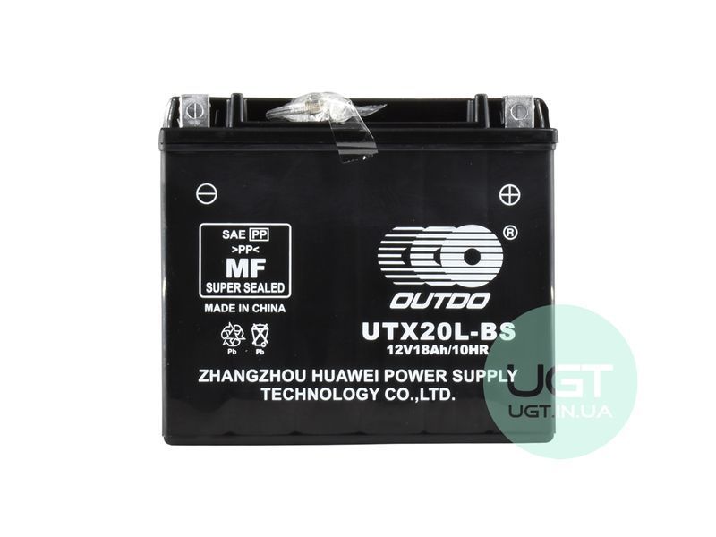 МОТО Акумулятор OUTDO UTX20-BS AGM Start&Stop 12V 18AH UTX20-BS фото