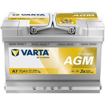 Автомобильный аккумулятор VARTA Dynamic Start-Stop AGM 70Ah 760A R+ (E39) 570901076 фото