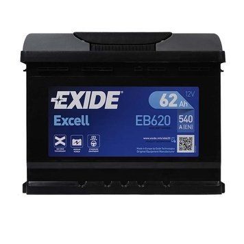 Автомобільний акумулятор EXIDE Excell 62Аh 540A L+ (лівий) EB621 EXIDE-960 фото