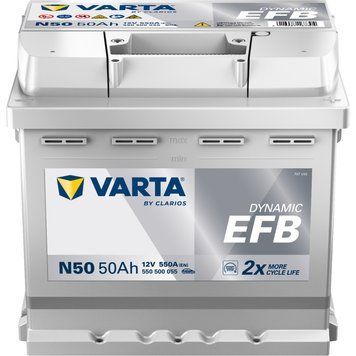 Автомобильный аккумулятор Varta Dynamic EFB 50А R+ N50 (550EN) 550 500 055 фото