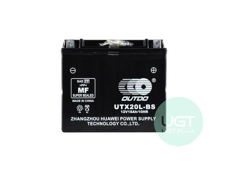 МОТО Аккумулятор OUTDO UTX20L-BS AGM Start&Stop 12V 18AH UTX20L-BS фото