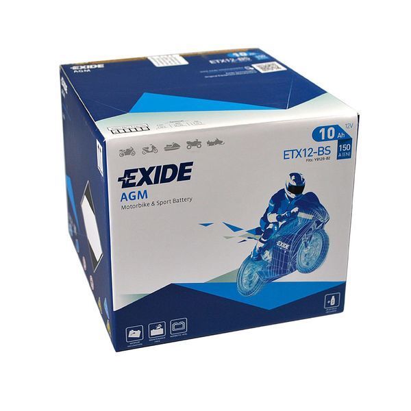 Мото акумулятор EXIDE ETX 12-BS EXIDE (12V, 10A) EXIDE-1033 фото