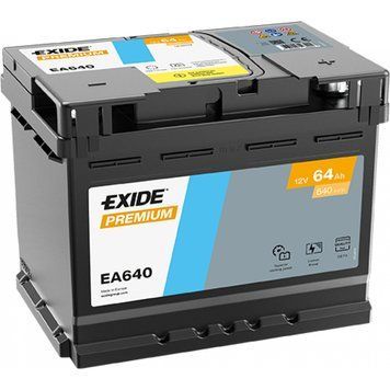 Автомобильный аккумулятор EXIDE Premium 64Аh 640Ah R+ (правый +) EA640 EXIDE-965 фото