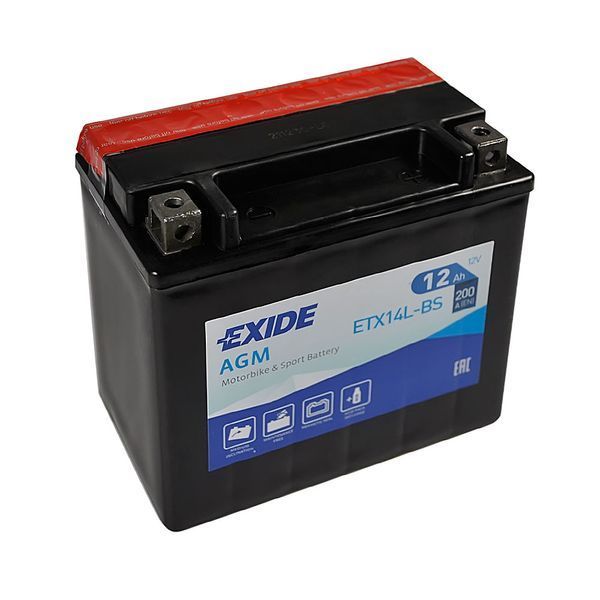 Мото акумулятор EXIDE ETX 14L-BS EXIDE (12V, 12A) EXIDE-1034 фото