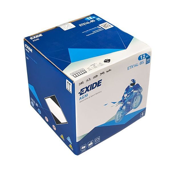 Мото акумулятор EXIDE ETX 14L-BS EXIDE (12V, 12A) EXIDE-1034 фото