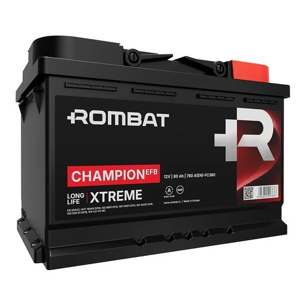 Автомобильный аккумулятор ROMBAT Champion 6CT-80Ah EFB АзЕ (FC380) FC380 фото