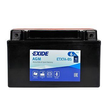 Мото акумулятор EXIDE ETX 7A-BS EXIDE (12V, 6A) EXIDE-1036 фото