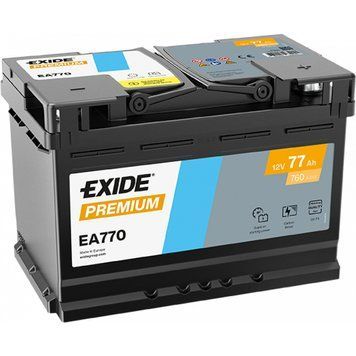 Автомобильный аккумулятор EXIDE Premium 77Аh 760Ah R+ (правый +) EA770 EXIDE-968 фото