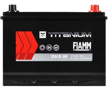 Автомобільний акумулятор FIAMM Titanium Black Asia 95Аh 760А R+ (правий +) D31 FIAMM-856 фото