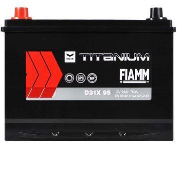 Автомобільний акумулятор FIAMM Titanium Black Asia 95Аh 760А L+ (лівий +) D31 FIAMM-857 фото