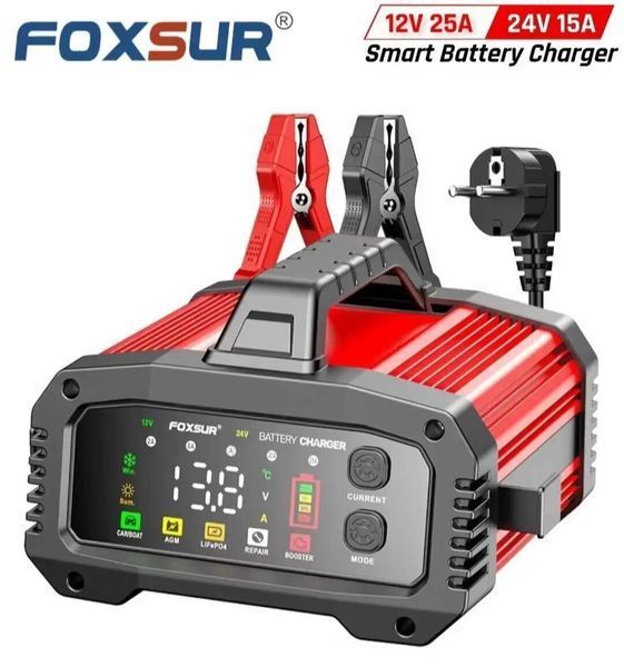 Зарядний пристрій FOXSUR (12-25 А, 24-15А) 0010025F фото