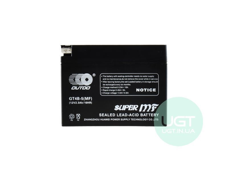 МОТО Аккумулятор OUTDO GT4B-5 GEL 12V 2.3AH GT4B-5 фото