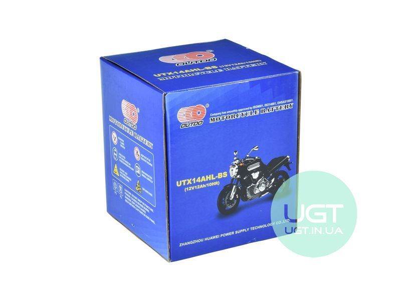 МОТО Аккумулятор OUTDO UTX14AHL-BS AGM Start&Stop 12V 12AH UTX14AHL-BS фото