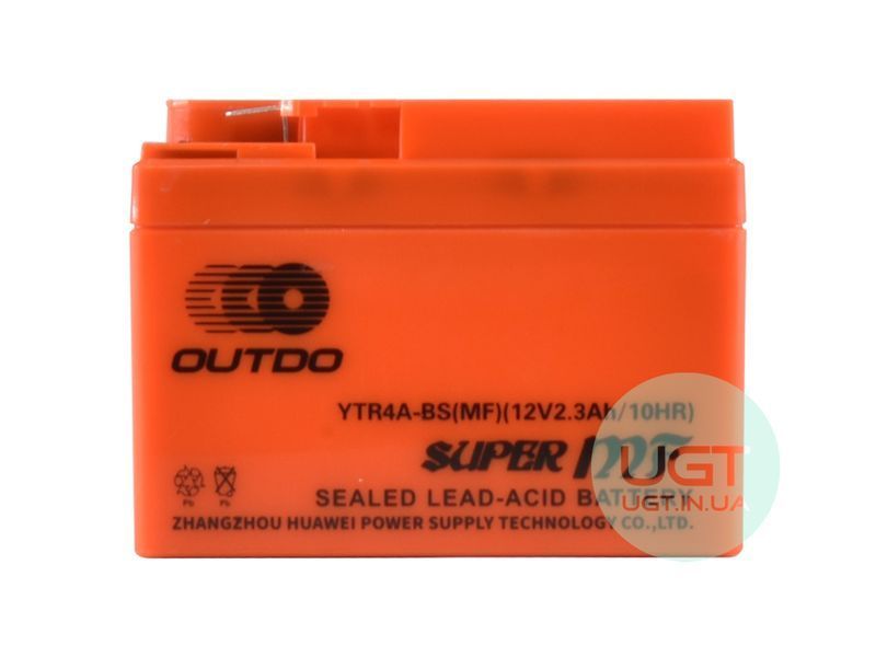 МОТО Аккумулятор OUTDO GEL YTR4A-BS (MF) 12 V 2.3 A YTR4A-BS (MF) фото