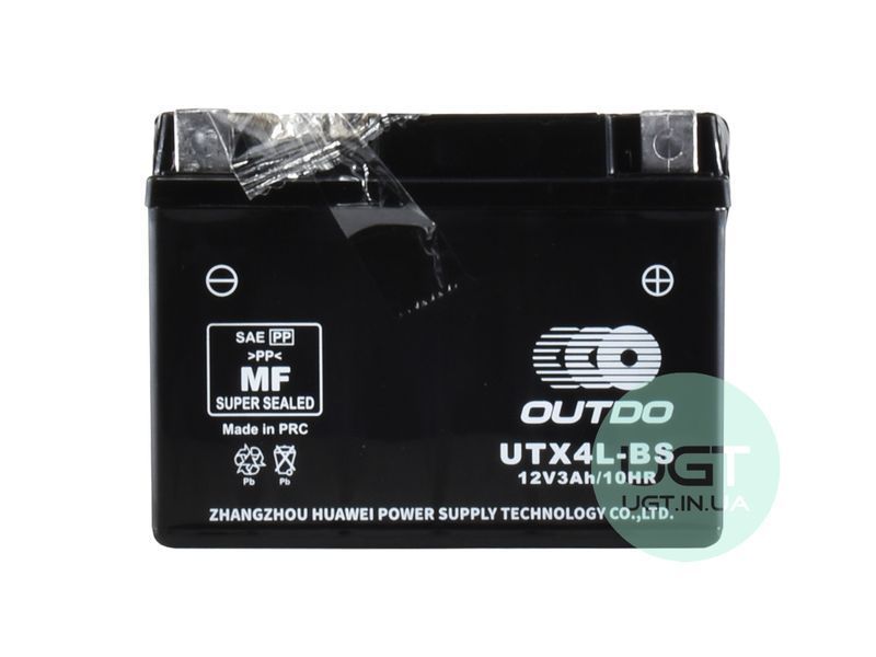МОТО Аккумулятор OUTDO UTX4L-BS AGM Start&Stop 12V 3AH UTX4L-BS фото