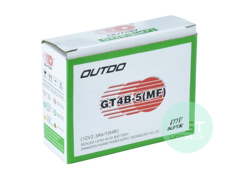 МОТО Аккумулятор OUTDO GEL GT4B-5 (MF) 12 V 2.3 A GT4B-5 (MF) фото