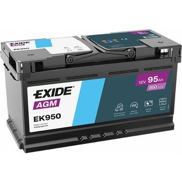 Автомобильный аккумулятор EXIDE (EK950) Start-Stop AGM 95Аh 850A R+ EXIDE-1214 фото