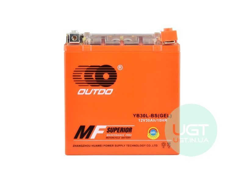 МОТО Аккумулятор OUTDO YB 30L-BS GEL 12V 30AH YB 30L-BS GEL фото