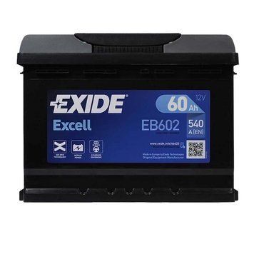 Автомобільний акумулятор EXIDE Excell 60Аh 540A R+ (правий +) EB602 EXIDE-992 фото