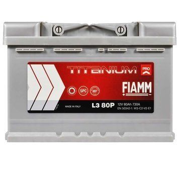 Автомобильный аккумулятор FIAMM Titanium Pro 80Аh 730А R+ (правый +) L3 FIAMM-1001 фото