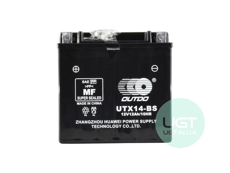 МОТО Акумулятор OUTDO UTX14-BS AGM Start&Stop 12V 12AH UTX14-BS фото