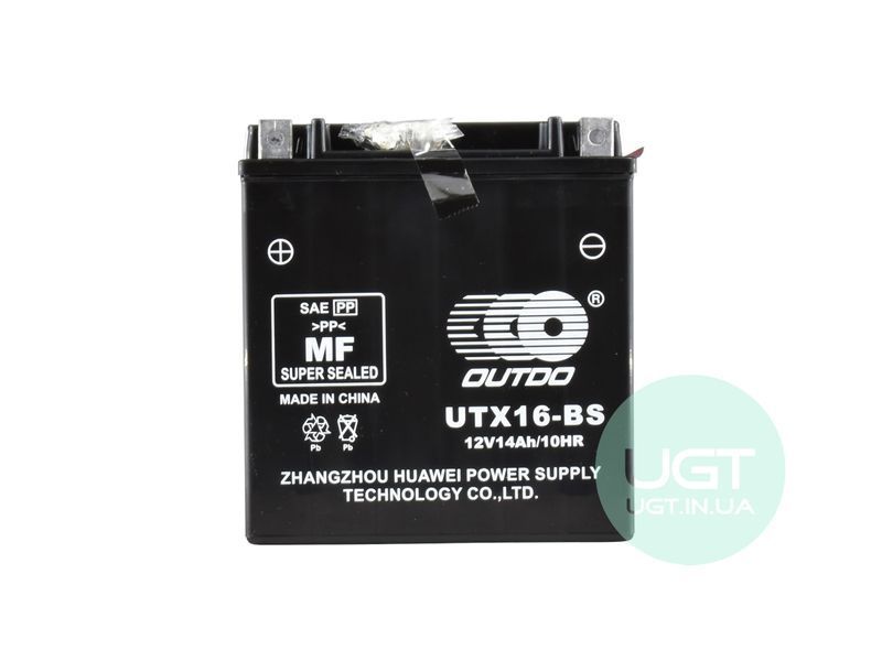 МОТО Акумулятор OUTDO UTX16-BS AGM Start&Stop 12V 14AH UTX16-BS фото