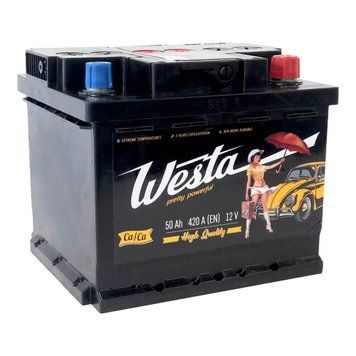 Автомобильный аккумулятор WESTA 6CT-50 R+ АЗ АзЕ standard WPP500 фото