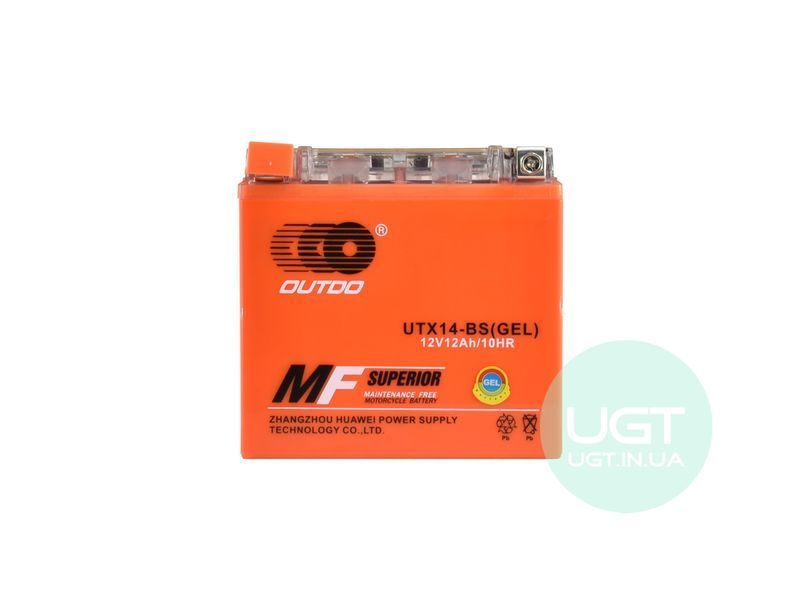 МОТО Акумулятор OUTDO UTX14-BS GEL 12V 12AH UTX14-BS GEL фото